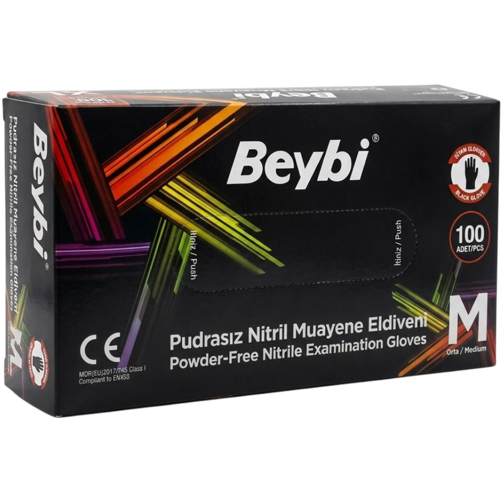 Beybi Eldiven Nitril Pudrasız M - 1