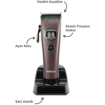 Fenda Saç Kesme Makinesi Kahverengi - 2