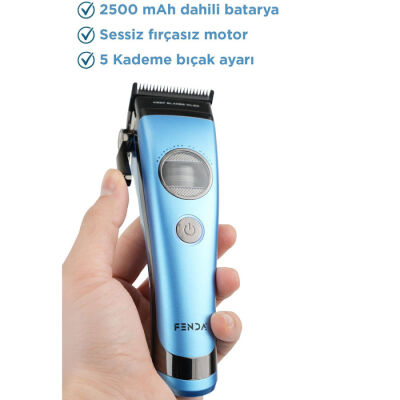 Fenda Saç Kesme Makinesi Mavi - 4