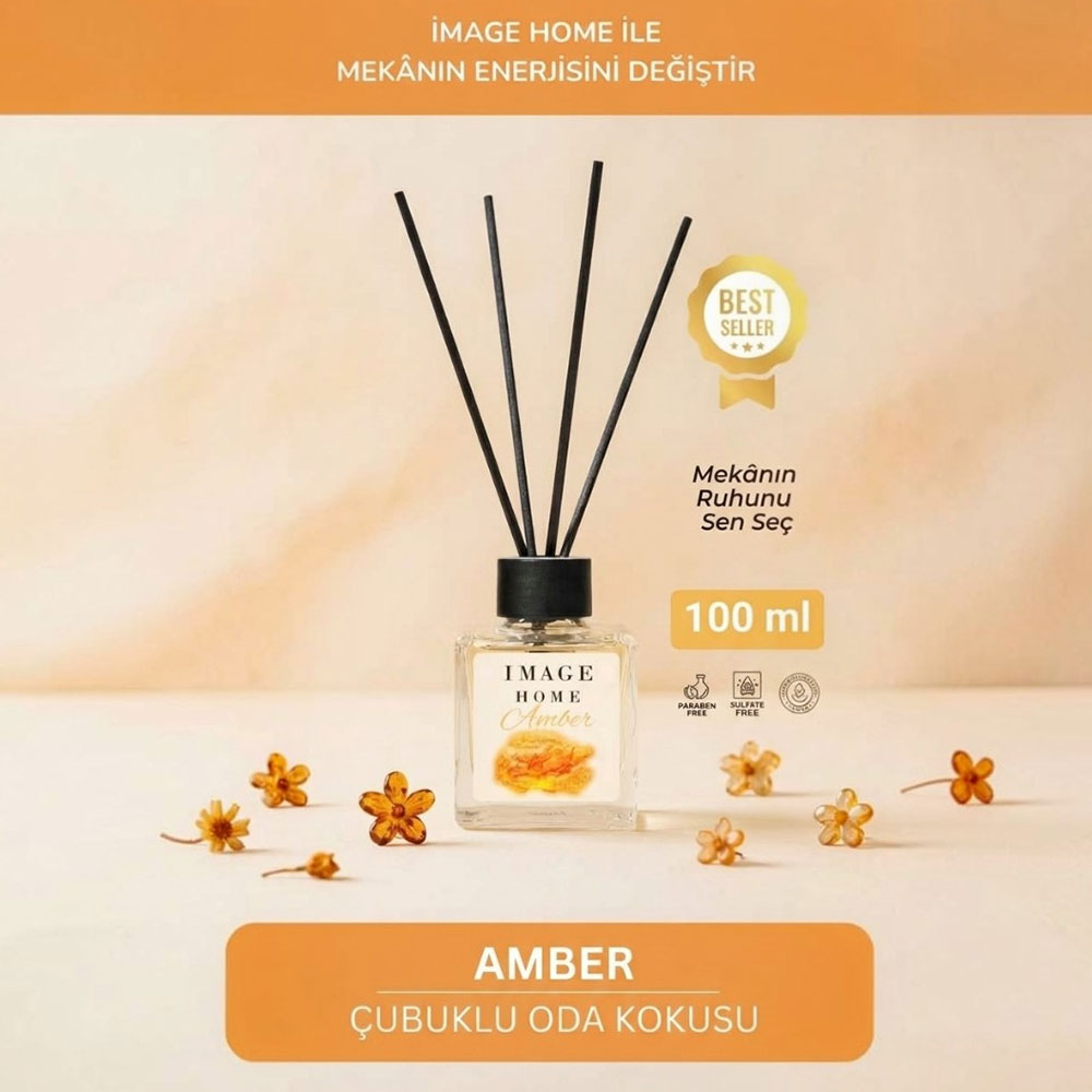 Image Home Bambu Çubuklu Ortam Kokusu Amber 100 ML - 1