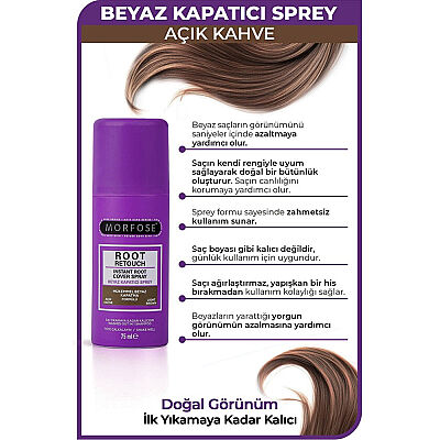 Morfose Beyaz Kapatıcı Sprey Açık Kahve 75 ML - 3