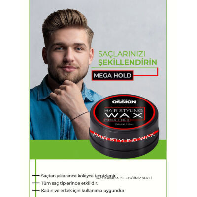 Ossion Premium Barber Wax Mega Hold 150 ML - 2