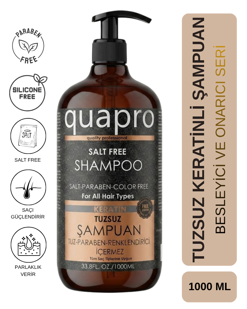 Quapro Keratin Şampuan 1000 ML - 1