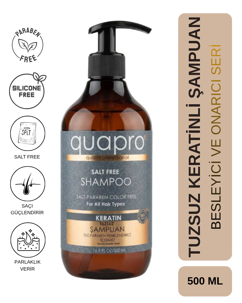 Quapro Keratin Şampuan 500 ML - 1