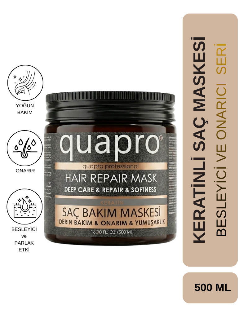 Quapro Saç Bakım Maskesi Keratin 500 ML - 1