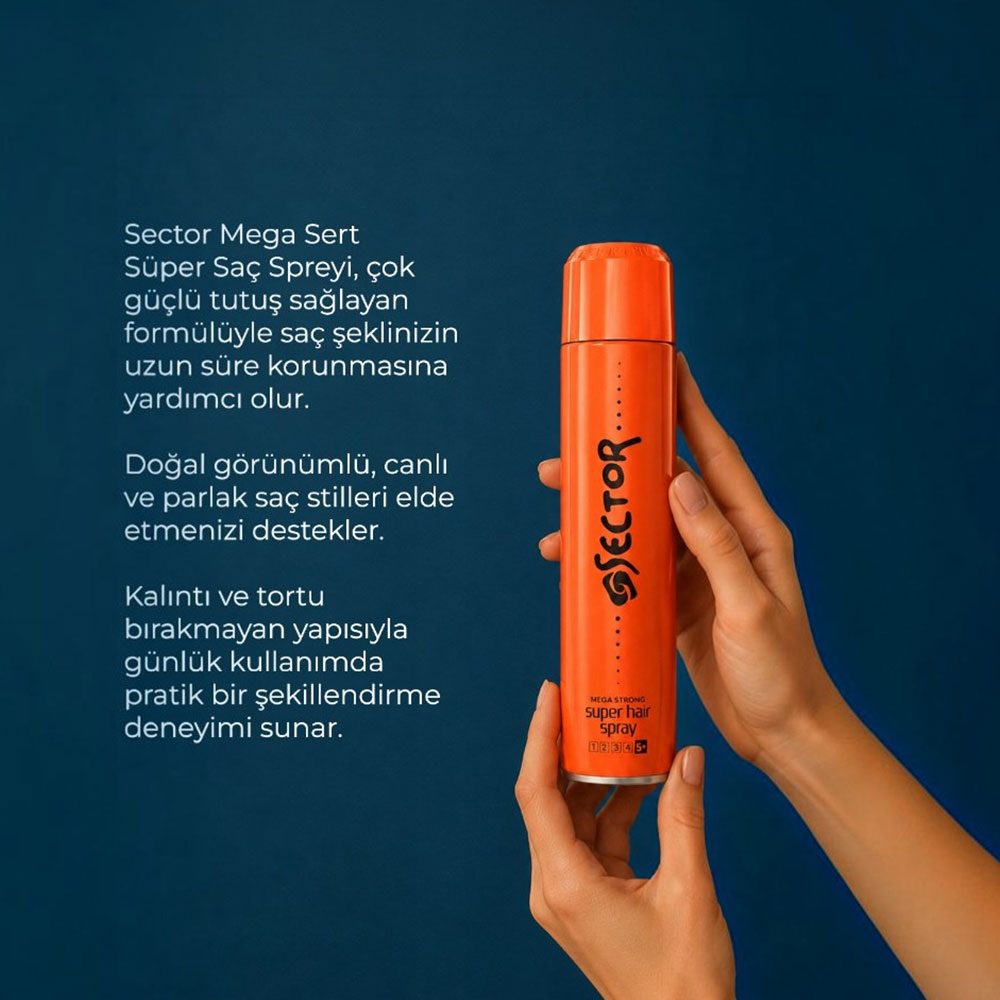 Sector Saç Sprey Mega Strong 400 ML - 3