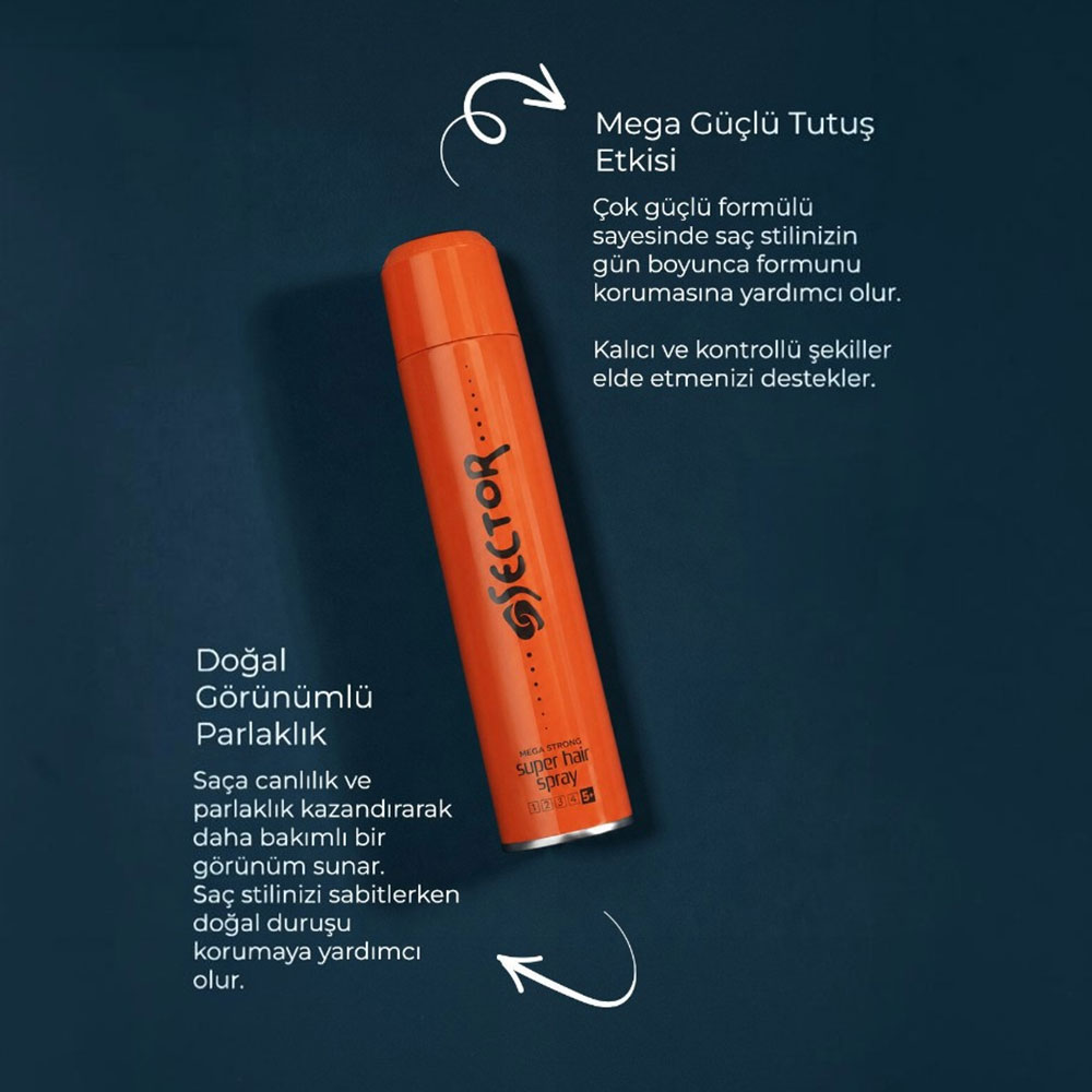 Sector Saç Sprey Mega Strong 400 ML - 4