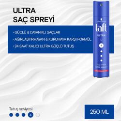 Taft Saç Spreyi Ultra 4 250 ML - TAFT (1)