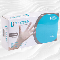 Tunçpek Eldiven Pudrasız Vinil L - TUNÇPEK